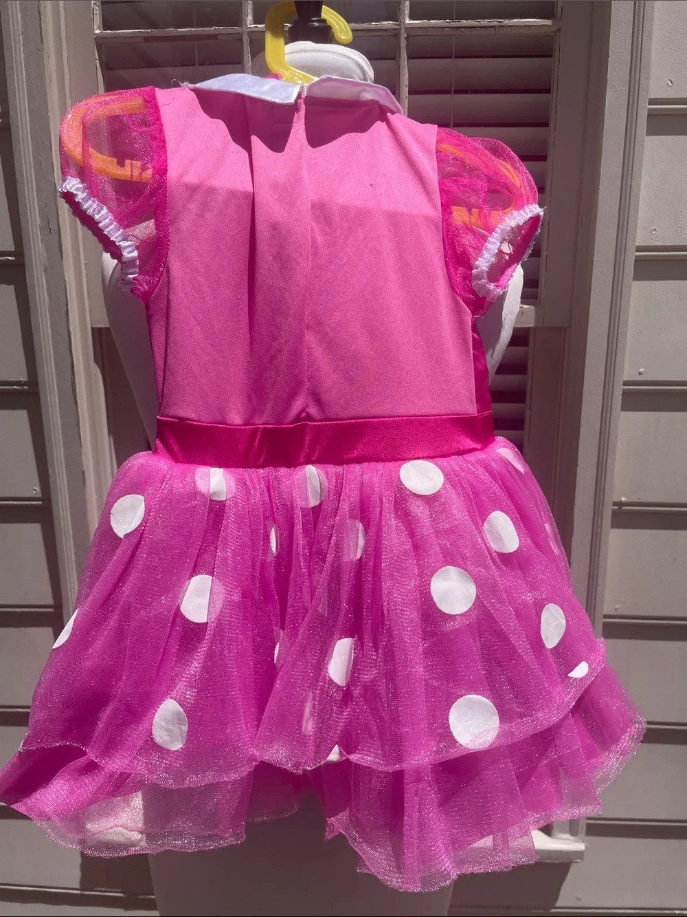 Disney Minnie Mouse Pink Polka Dot Tutu Costume Dress Girls Dress-Up Size 3/4
